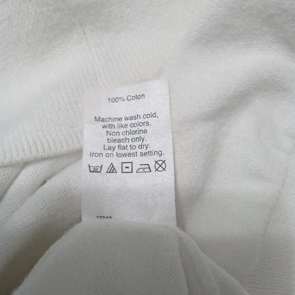 J. Crew White V-Neck Lightweight Pullover Sweater Size M - Picture 11 of 11